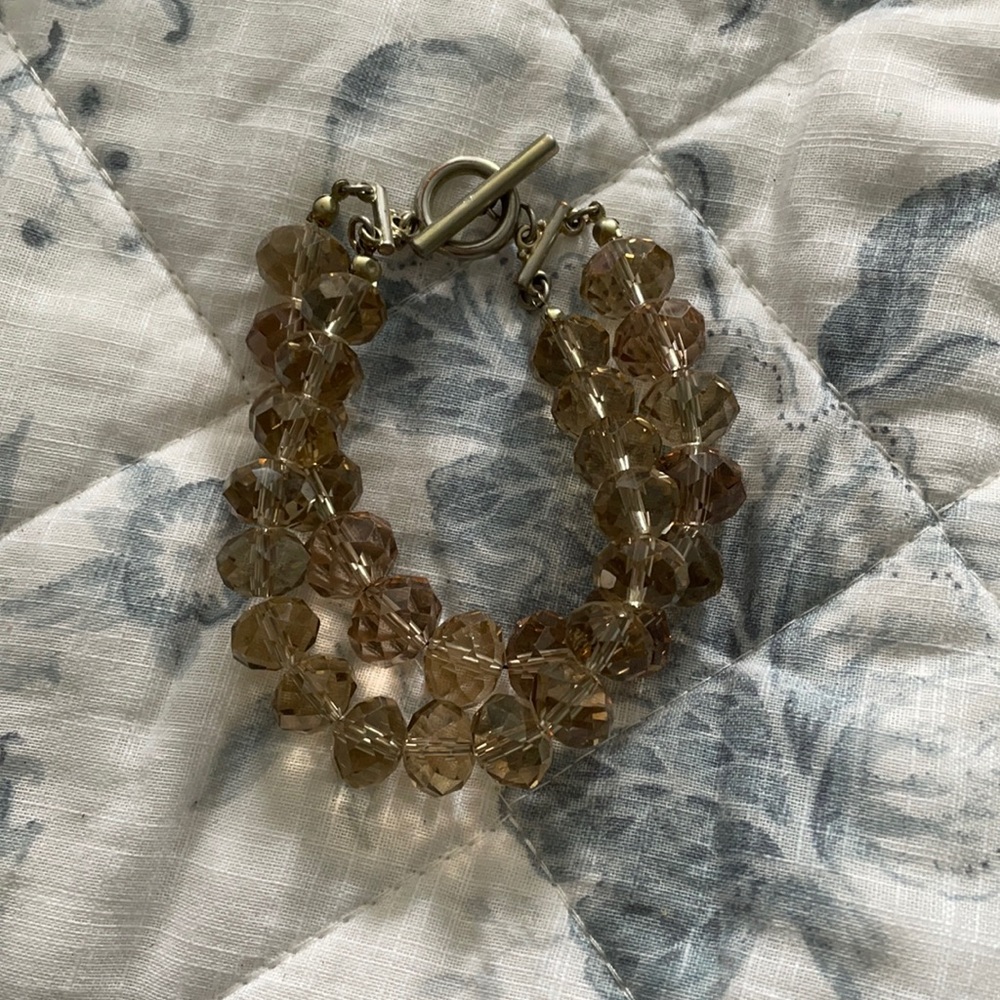 Champagne beaded bracelet